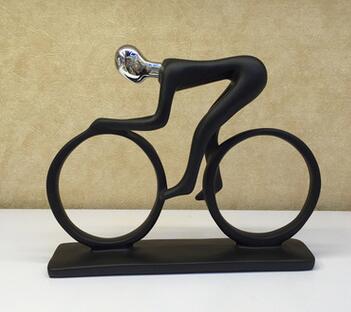 

cycling black resin craft ornaments modern minimalist fashion crafts, Default color