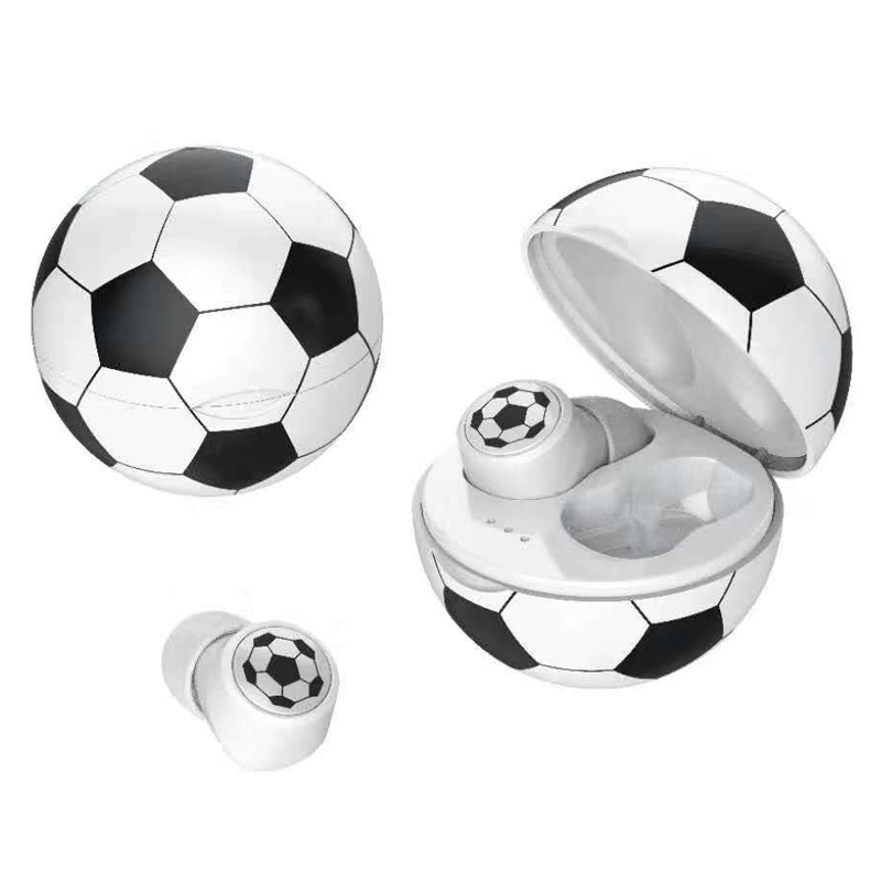 

Basketball Headphone Football Baseball TWS Earphone Bluetooth True Wireless Headset Personalized Pattern 300MAH Battery X-31129
