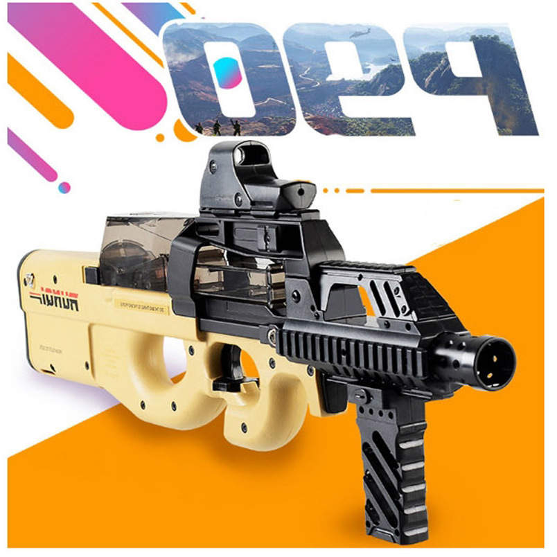 

P90 Toy Gun Assault Sniper Weapon Water Bullet Model Outdoor Activities CS Game Electric Bursts Paintball Pistol Toys For Childre