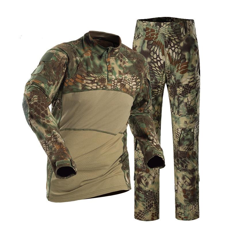 

Hunting Sets Camouflage Clothes Tactical Combat Army Uniform BDU Shirt Pants Suit Men Multicam Black Sniper Military Clothing, Mcbk