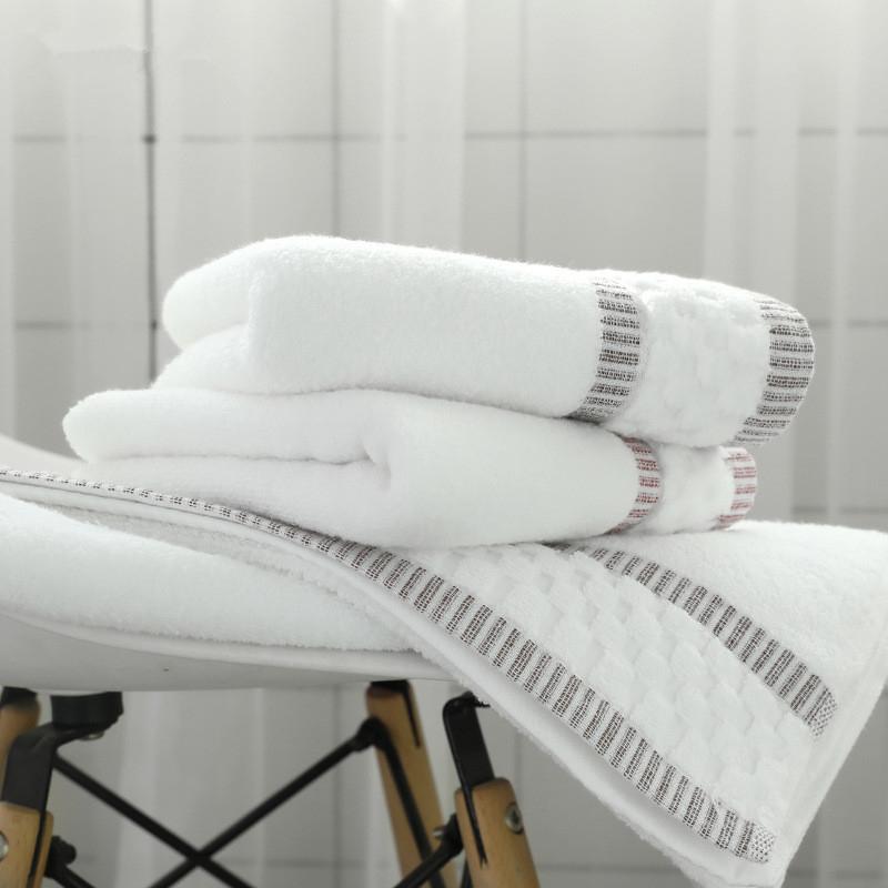

Towel 34x75cm 100% Cotton White Hand Thicken Absorbent Washcloth Soft Home El Bathroom Adults Towels, Coffee color