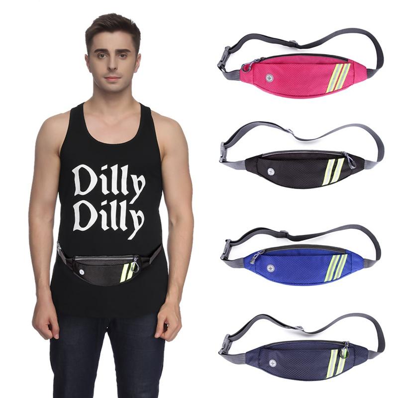

Waist Bags Fanny Pack Men Bag Women`s Belt With Earphone Hole Travel Hip Bum Belly Pouch Purse For Mobile Phone Key
