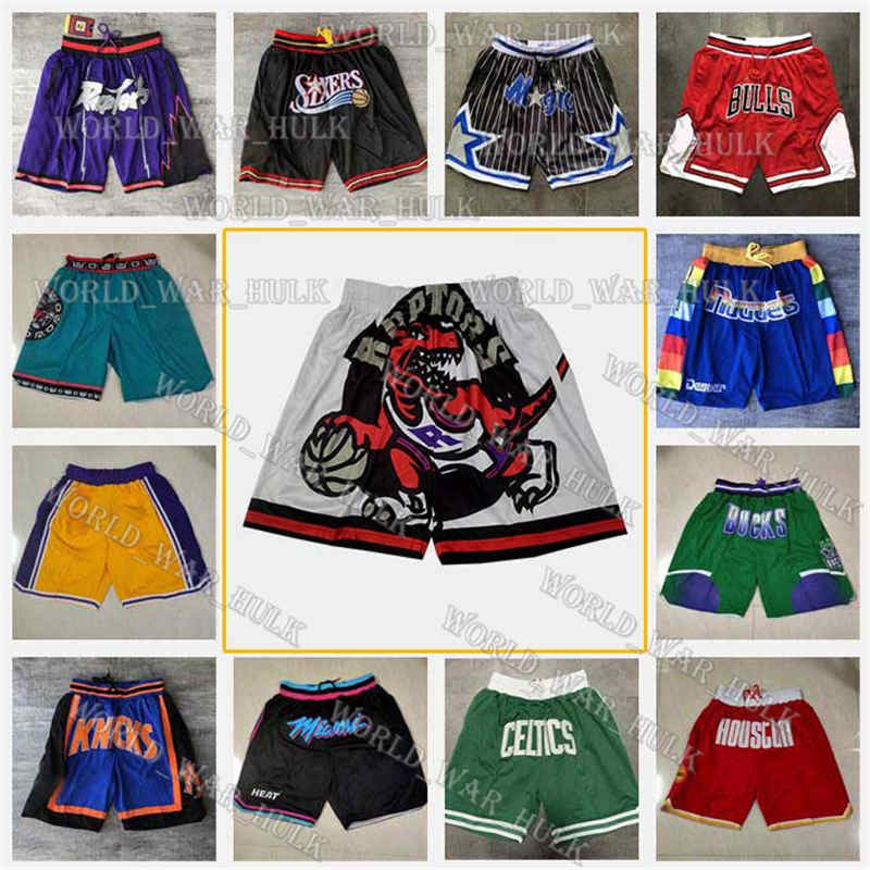 

Mens JUST DON Pockets Basketball Shorts Iverson Kevin Allen Durant Retro Vince ja Carter morant doncic Mitchell & Ness Stitched Sweatpant, Black;red