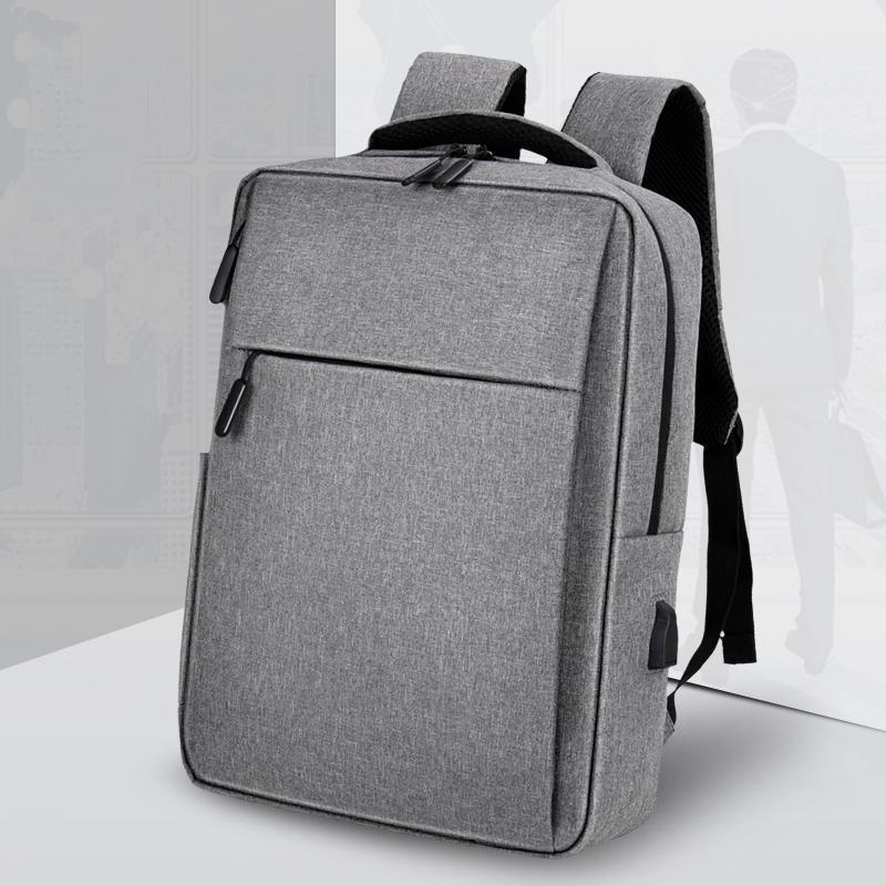 

Backpack For Men Multifunctional Waterproof Luxury Bag Laptop USB Charging Business Solid Color Rucksack Man, Black