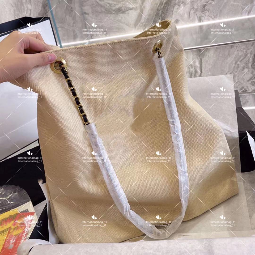 

30cm Sshoulder Bags Simple Cancanvas Designer Classic Chain Shopping Bag Ladies Fashion Letters Casual Solid Color Large Volume Tote, Customize