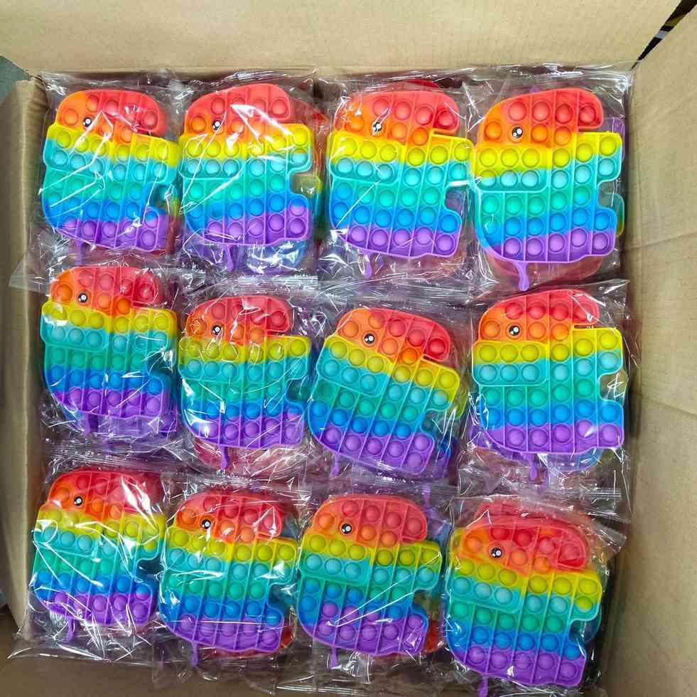 

Poppers Push Bubble Cartoon 100PCS/DHL Puzzle Tiktok Tik Tok Sensory Desktop Elephant Family Finger Bubbles Rainbow Fidget Kids Board T Xebm