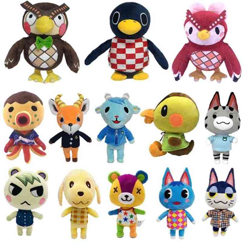 

20cm 28cm Animal Crossing Plush Toy Cartoon Raymond free give away 1pcs Jingjiang Doll KK isabelle plush toys 210804