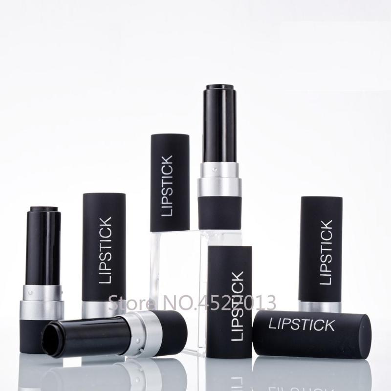 

10/30/50pcs Man's Black Empty Lipstick Tube 12.1mm Cosmetics Container Diy Homemade Refillable Shell Packaging Makeup Storage Bottles & Jars