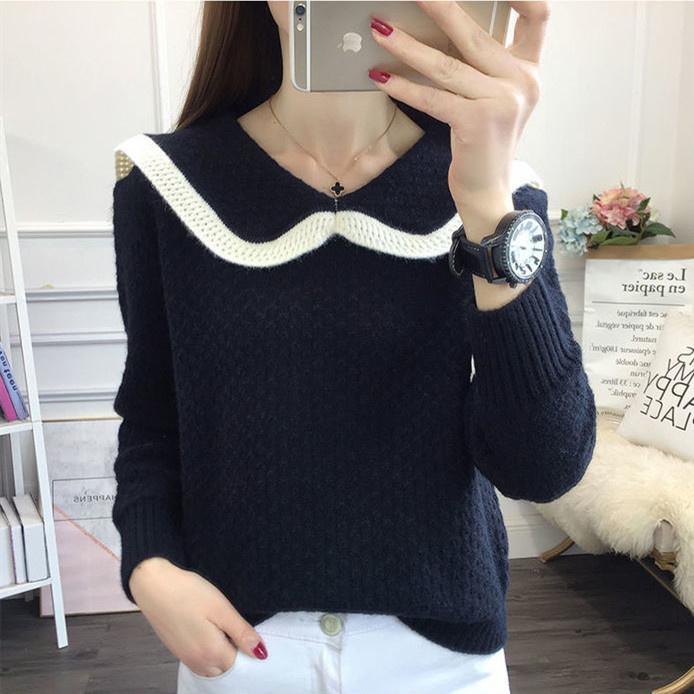 

Women's Sweaters Sweater Autumn Loose Outer Wear Baby Jum, White;black