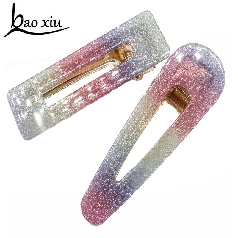 

Hair Clips & Barrettes 1Set Girl Women Elegant Geometric Resin Hairpins Headwear Headbands Fashion Gold Accessories, Golden;silver