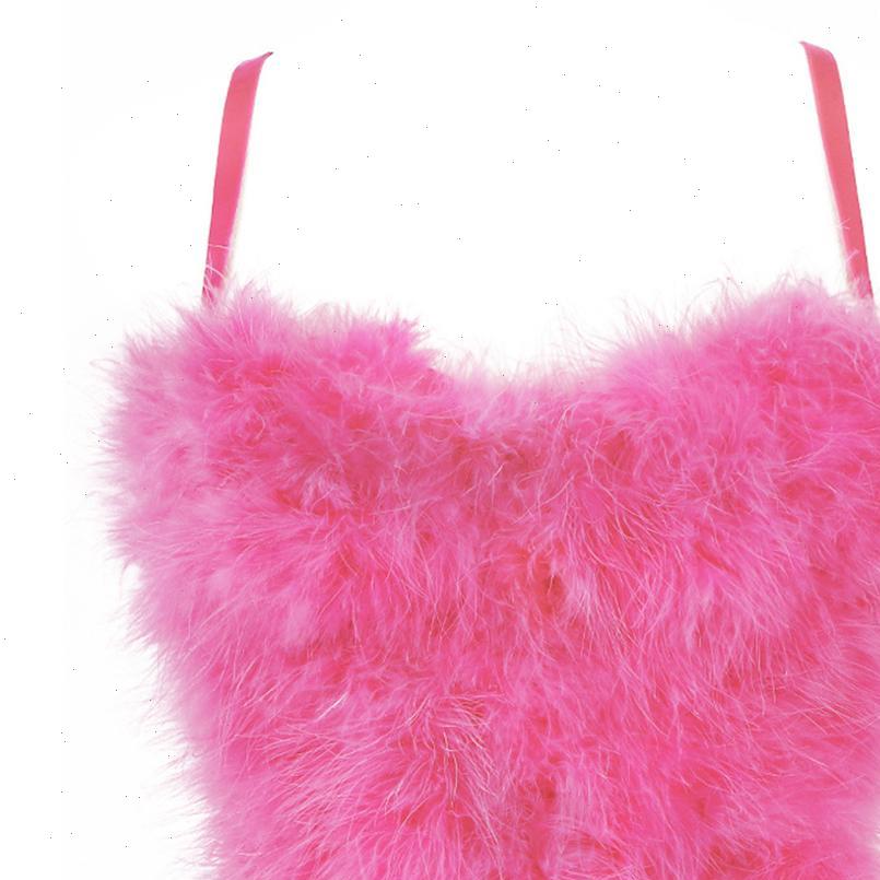 

Faux Fur Solid Pink Performance Women Tanks Crop Top To Wear Out Corset Sexy Tops Bra Push Up Bustier Female, White