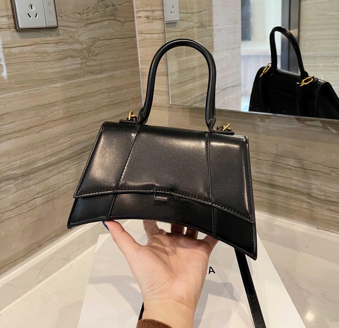 

discount Luxury Hourglass Ladies Bag Crocodile Pattern handbag Leather Hour glass Women Totes Purses Classic Crossbody, Red