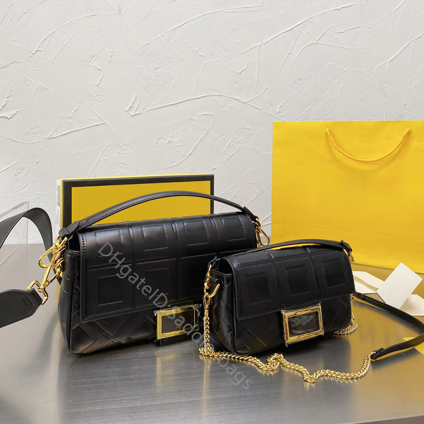

2022 SS Genuine Leather Baguette Bags Retro Designer Lady Fashion Shoulder Bag Letter Printing Casual Crossbody totes France purse handbags Mini Medium, Color d