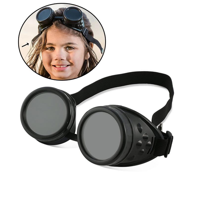 

Fashion Vintage Men And Women Steampunk Goggles Unisex Punk Glasses Safe Sun Viewing Sunglasses Eyewear Goggle TY66