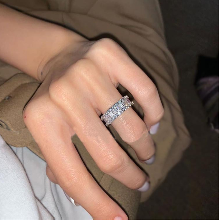 

Luxury 100% 925 Sterling Silver Simulated Diamond Wedding Engagement Cocktail Women Band Rings Fine Gemstone Jewelry wholesale