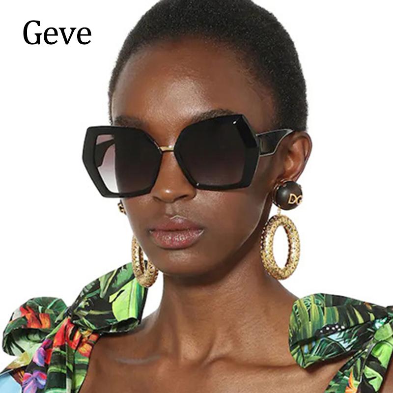

Sunglasses Fashion Women Oversized Square Big Frame Retro Women's Gradient Driving