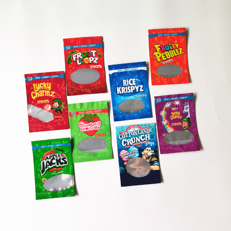 

500MG INFUSED CEREAL TREATS EDIBLES PACKAGING MYLAR BAGS FROOT LOOPZ lucky charmz RICE KRISPYZ FRUITY PEBBLEZ APPLE JACKZ DHL