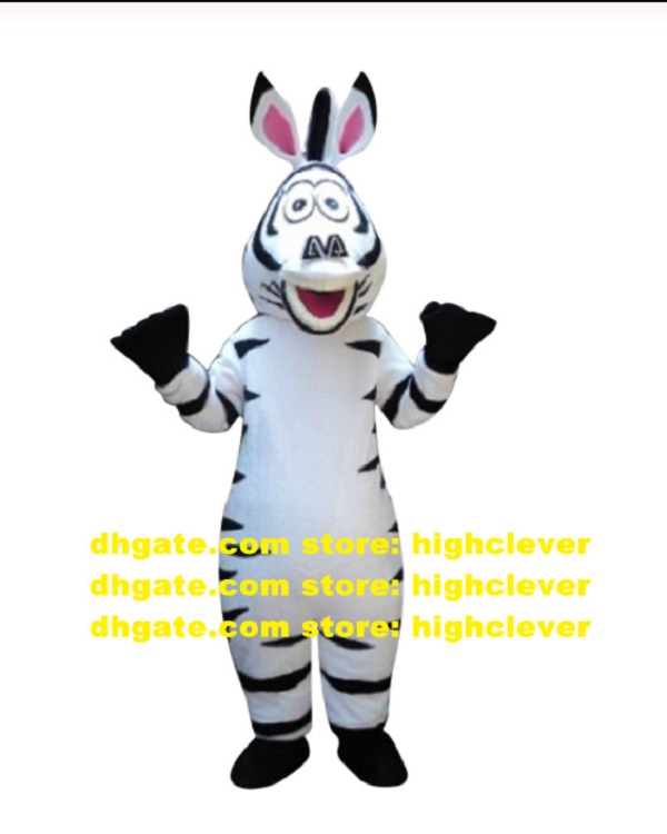 

Madagascar Zebra Marty Mascot Costume Adult Cartoon Character Outfit Suit Floor Show Cartoons Performance CX042 Free Ship, As in photos