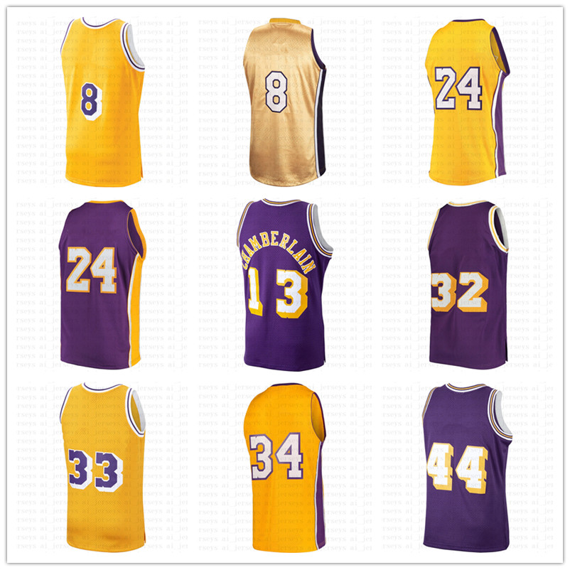 

Basketball Mitchell and Ness Black Mamba 13 Chamberlain 44 West 73 Rodman Embroidery Logo Stitched Retro Throwback 1996 1997 Jerseys, Blue