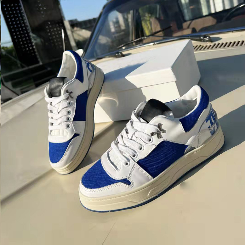 

Designer high quality womens casual shoes sports leather lace up splicing round head luxury high-end thick bottom running fashion non slip, White