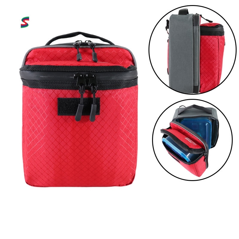 

Mountain bike cold storage and sea fishing handlebar hanging inclined span single shoulder thermal insulation bag, Red