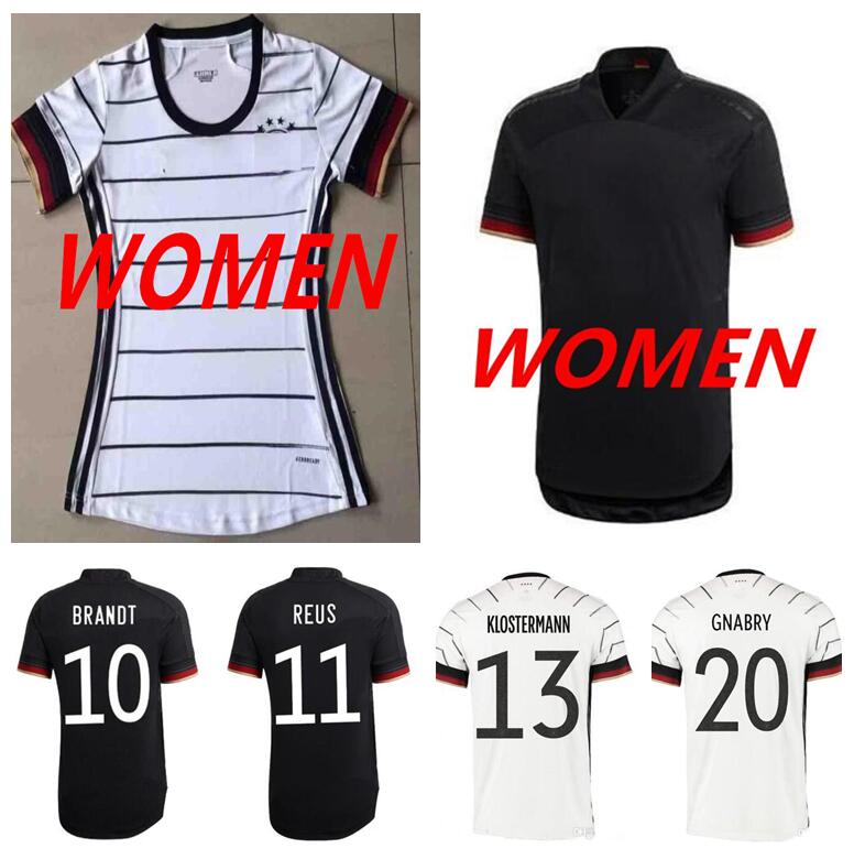 

21 22 Germany WOMEN soccer jersey 2021 Fans HUMMELS KROOS GNABRY WERNER DRAXLER REUS MULLER GOTZE football shirt uniforms, Black;yellow