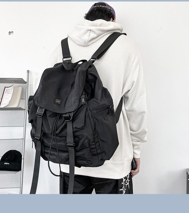 

Backpack Yoshida Porter Fashion Japanese Brand Large-Capacity School Bag Male College Student Female Casual, Black