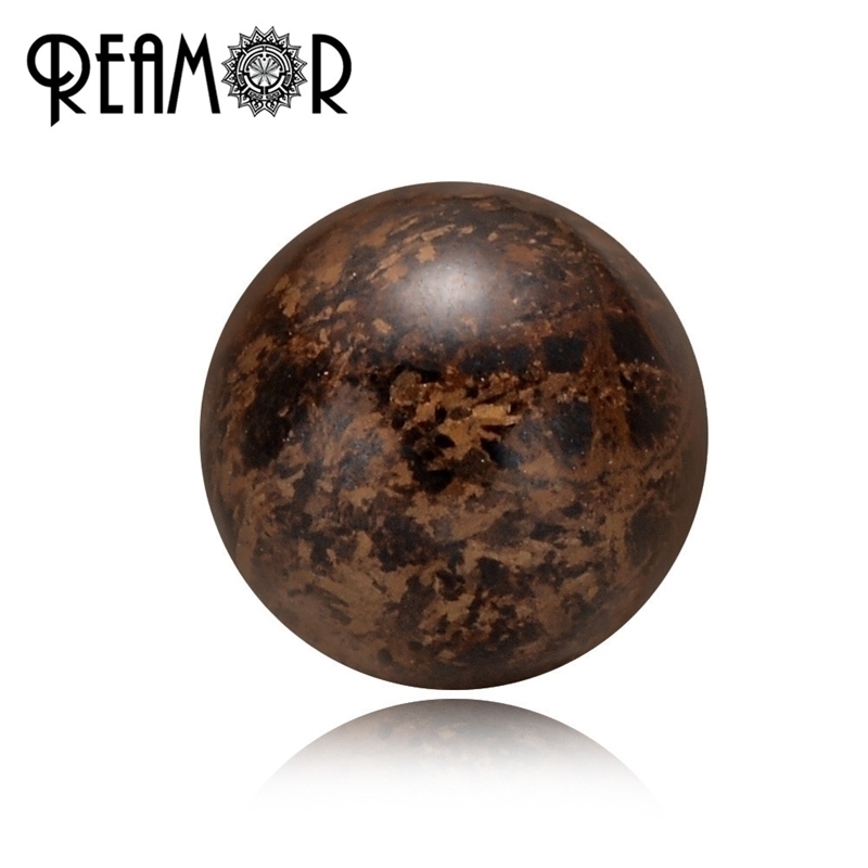 

REAMOR Natural Bronzite Gem Stone Round Smooth Loose Ball Beads For Jewelry Making Design Diy Bracelet Pick Size 6/8/10mm