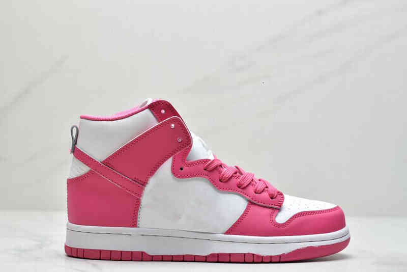 

(With Box)2021 High Pink Prime Basketball Shoes Men Women White Pink Sneaker
