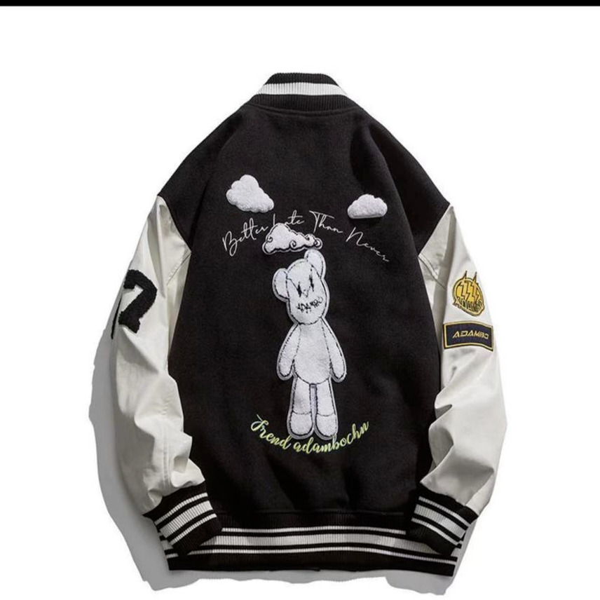 

American baseball uniform and autumn flight spring et couple Japane brand men's 2021 new, Black;brown