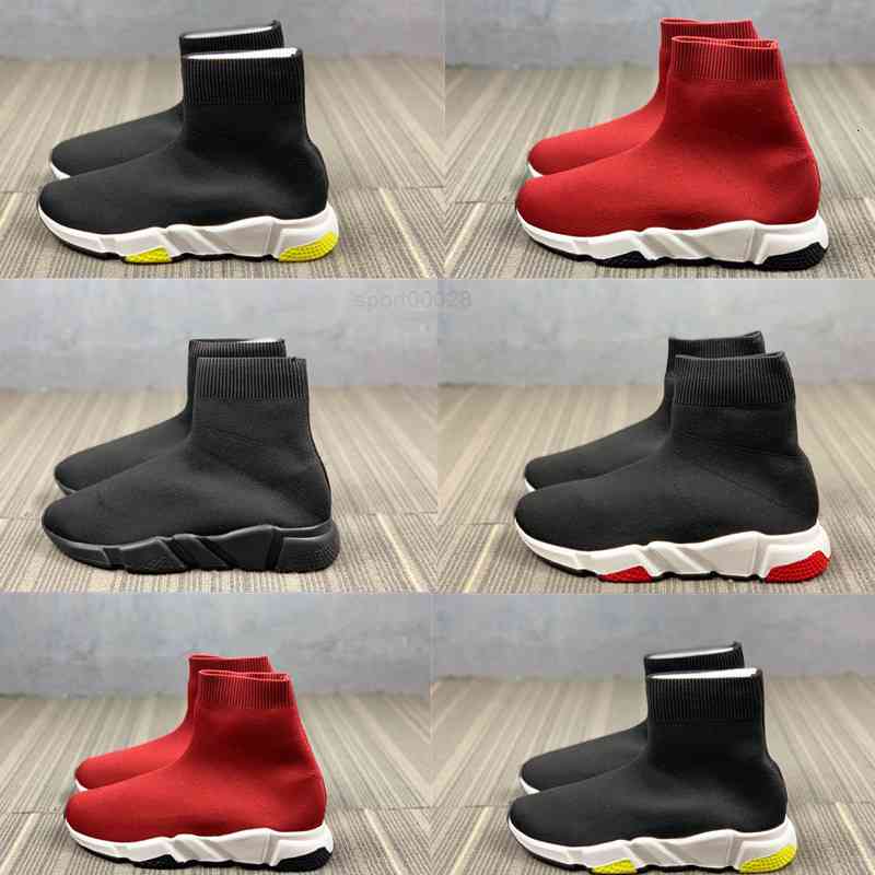 

Infant Kids shoes Sock Knitted Flat Sneakers Speed Runners Sport toddler boy & girl Trainer stretch-knit, Black