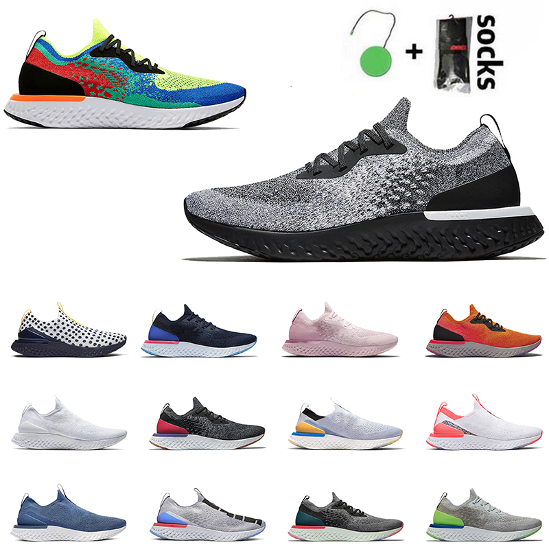 

All White EPIC 2021 Newest Quality React Fly Knit V1 V2 Running Shoes mens womens Royal Green Purple Triple Black Sport Sneakers Trainers, 1 black white yellow 36-45