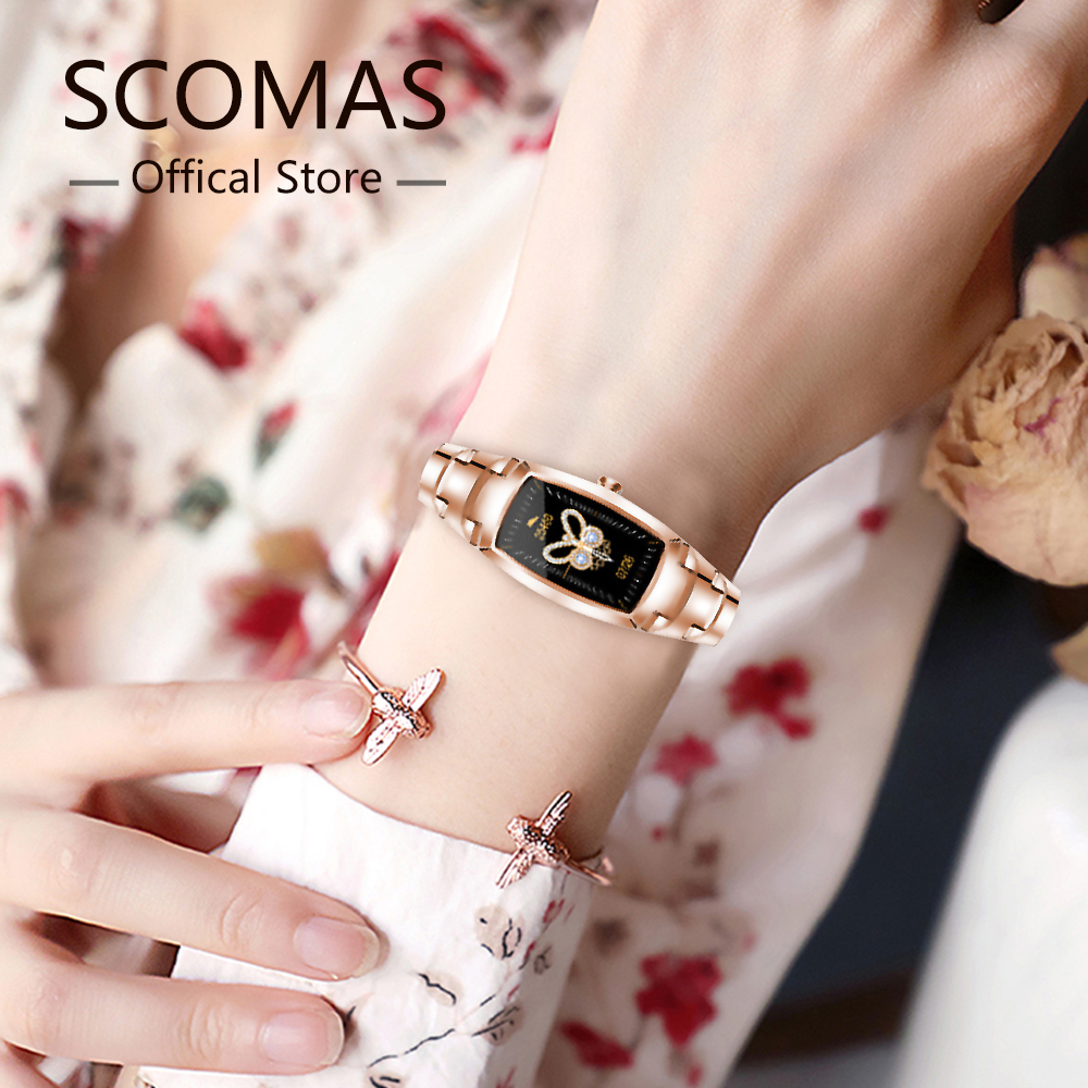 

Smart Watch Women H8 pro Bracelet Heart Rate Blood Pressure Monitor Womens Watches IP67 Waterproof Smartwatch For Android ios, Rose gold