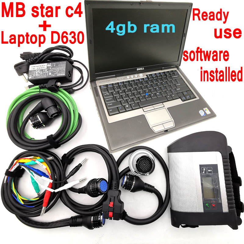 

mb star diagnostic system Car and Truck Diagnostic Tool SD Connect Compact 4 with D630 Laptop installed Software WINDOWS 11