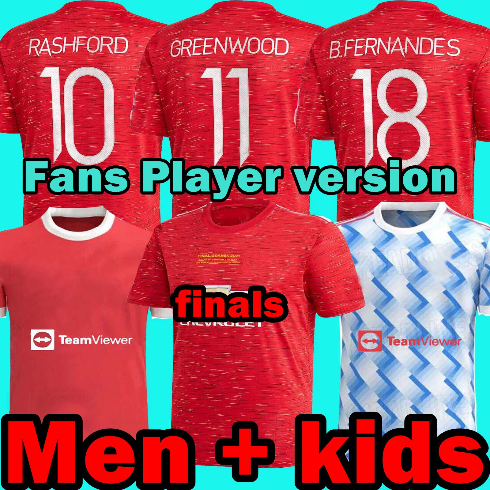 

Fans Player version 2021 2022 Manchester finals soccer jerseys UNITED CAVANI VAN DE BEEK B. FERNANDES RASHFORD shirt 21 22 4th human race Man UTD Long Jersey Kids Kit, Home kids size 16-28
