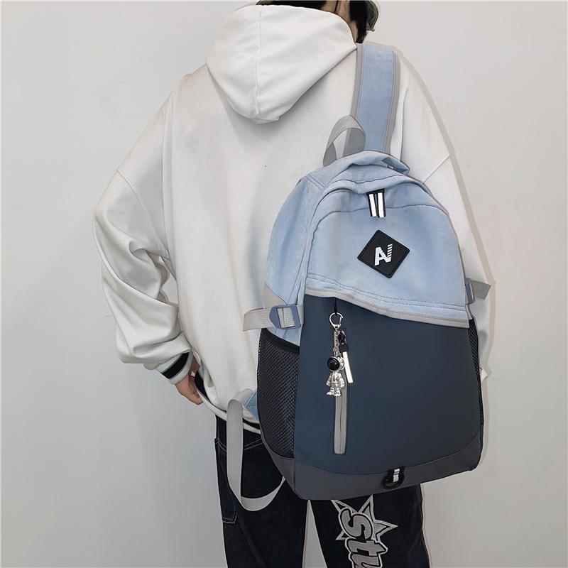 

Backpack Men Cool College Boy Travel Casual Panelled 2021 Nylon Fashion For Teenage Girls Unisex School Bags Book Bag
