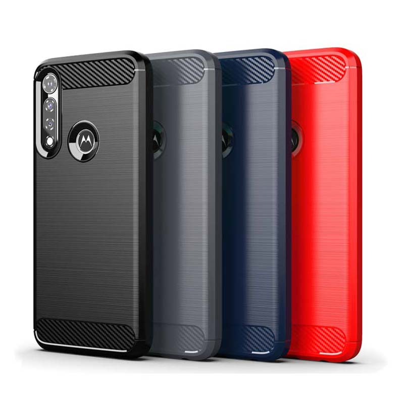 

Carbon Fiber Texture TPU Cases for Motorola G Power Play Stylus One Ace 5G Moto G7 G8 G9 Play E5 E6 Plus Z3 Z4, Navy blue