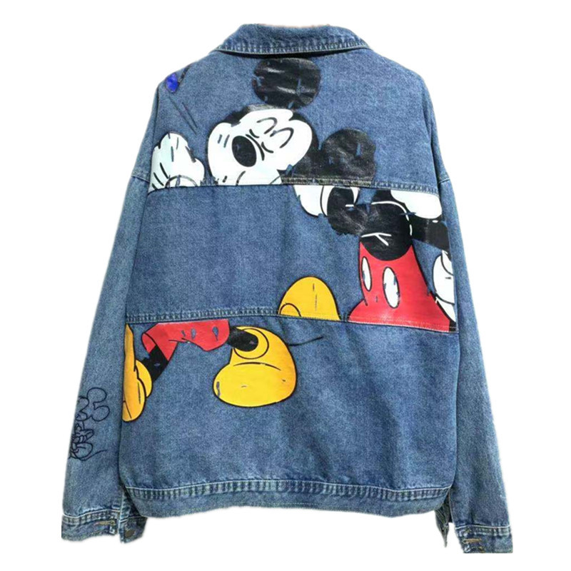 

women's jackets jacket jeans jacket women's outward long sleeve shreds of cartoon cowboy in the winter 0v6v, Black;brown