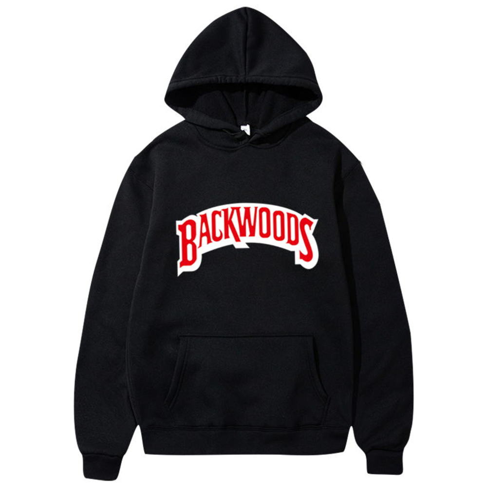 

The screw thread cuff Hoodies Streetwear Backwoods Hoodie Sweatshirt Men Fashion autumn winter Hip Hop hoodie pullover Hoody, Black