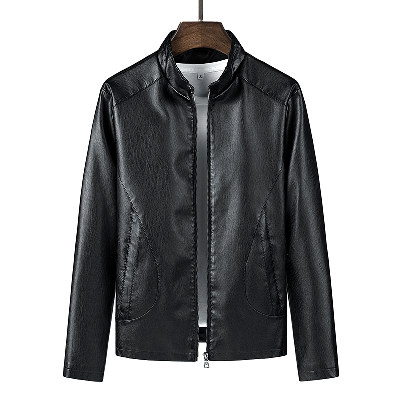 

Brand Men Jacket Spring Fall Soft Leather Jackets For Man Clothing Long Sleeves Coat Fashion Korean Style Thin Clothing for Mens 4xl 5xl 6, 1902 wine red