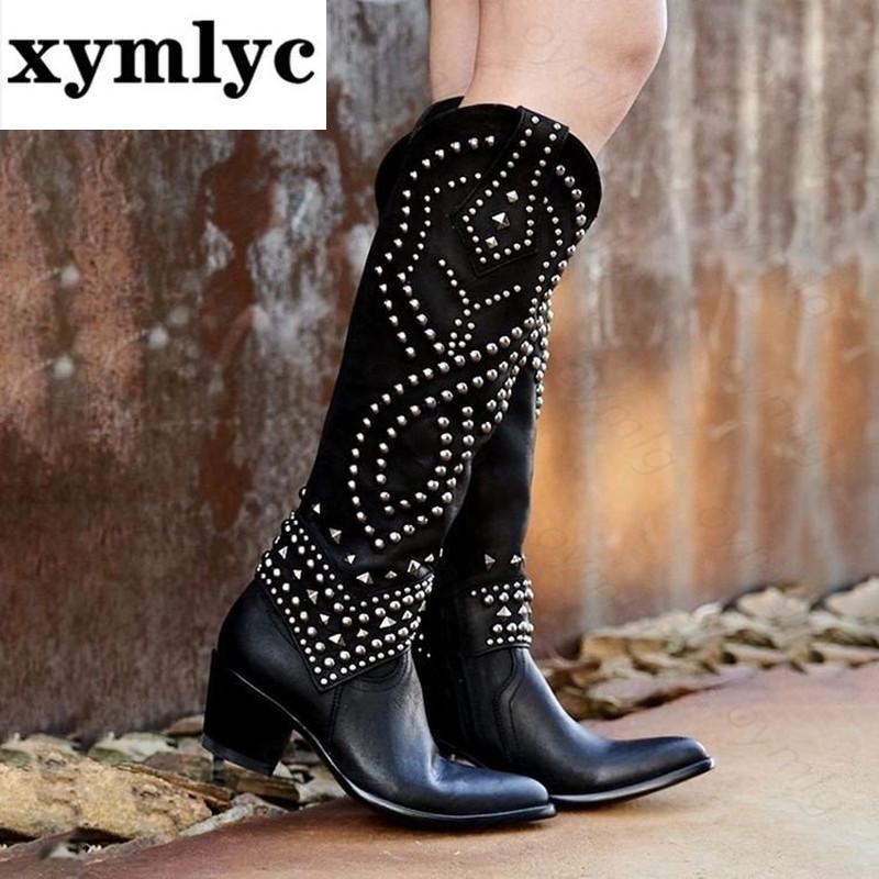 

Boots 2021 Women Summer Zipper Low Heel Shoes Cool British Rivet Design Soft Short Party Drop, Black