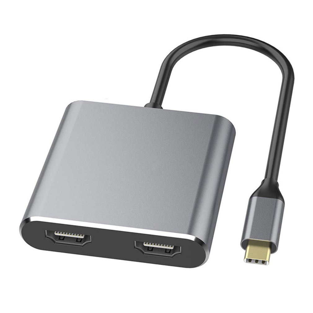 USB C HUB to Dual HDMI-compatible Adapter for MacBook/Air Docking Station 4K Converter-image-691880093