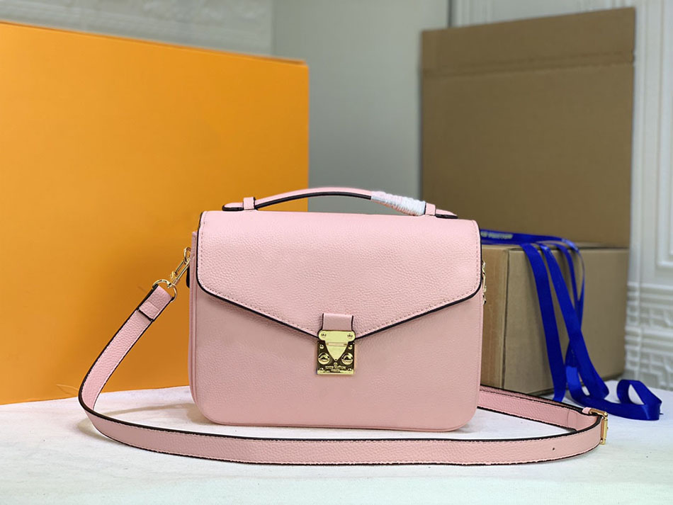 

High Quality Luxurys METIS Women Shoulder Bags Leather Fashion Designers Womens Handbag Messenger Crossbody Bag Wallet, Pink
