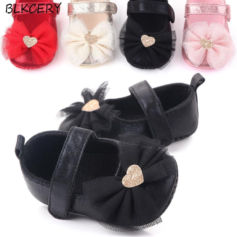 

First Walkers Born Baby Girl Step Soft Sole Shoes For 1 Year Old Mary Jane Flats Toddler Walking Infant Prewalker With Hearts, Black