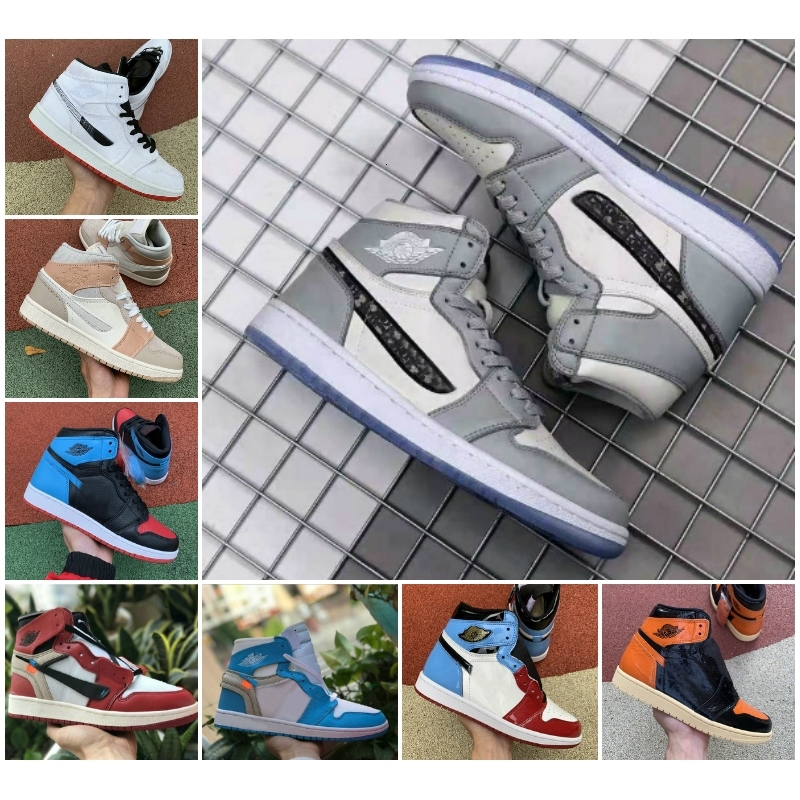 

Jumpman 1s High OG Travs Scot Game Royal UNC Basketball Shoes Mens Shattered Backboard 3.0 designer sports sneakers size 7-13, Shoes 038