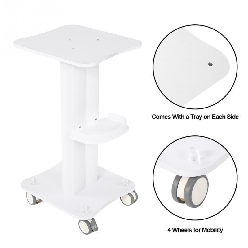 

Beauty Salon Trolley Use Pedestal Rolling Cart Wheel Aluminum Stand Nail Art Equipment