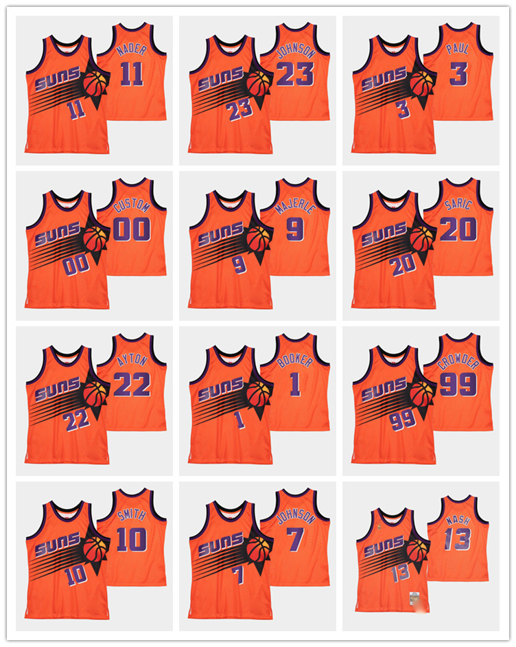 

PhoenixSunsMEN Steve Nash Devin Booker Chris Paul Johnson Jae Crowder Deandre Ayton Orange Reload 2.0 basketball Jersey, 11