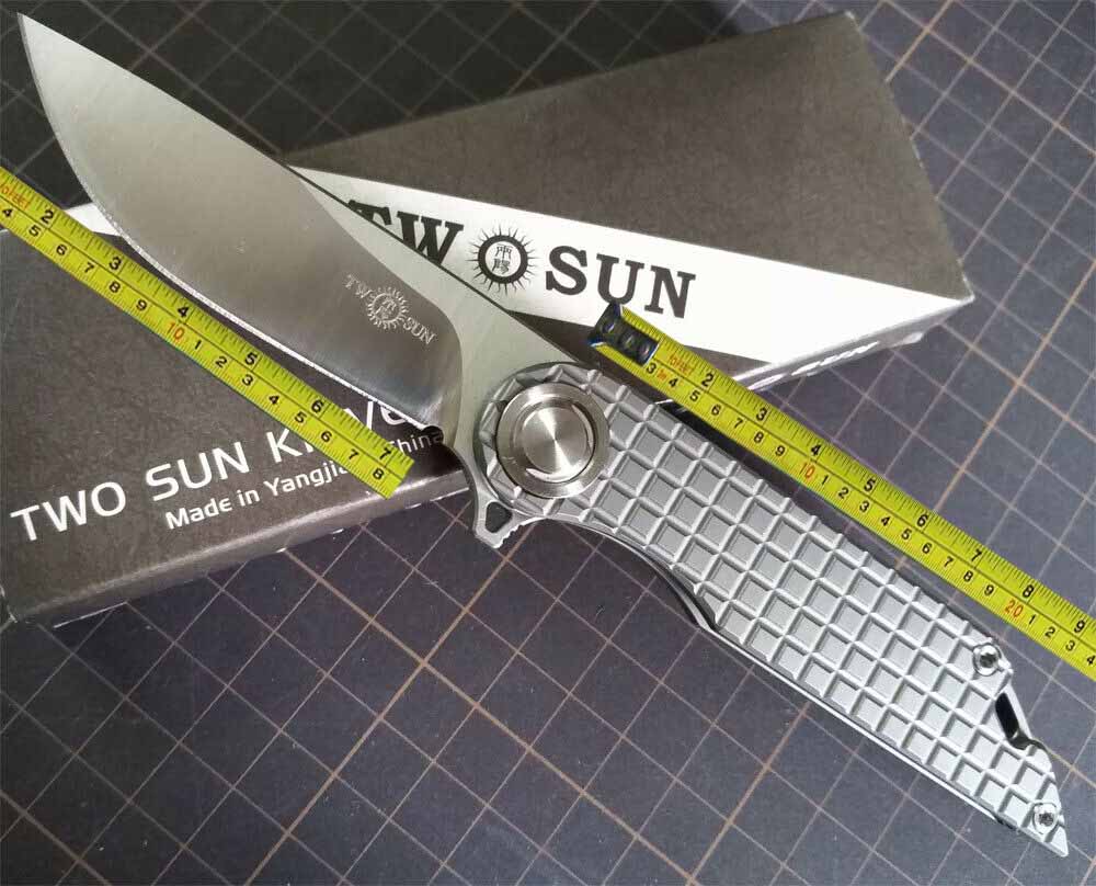 

TwoSun Knives Outdoor M390 TC4 Titanium Front Open Pocket Fipper Knife TS308