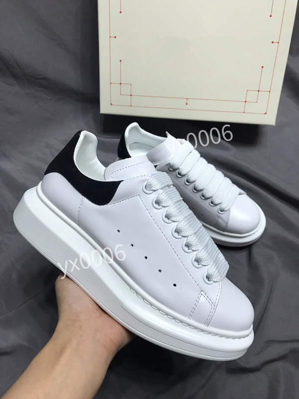 

Casual Shoes 35-41 Men Women Leather Lace Up Sneakers Luxury White Black Velvet Suede Trainers Jogging Walking gp191120, Choose the color