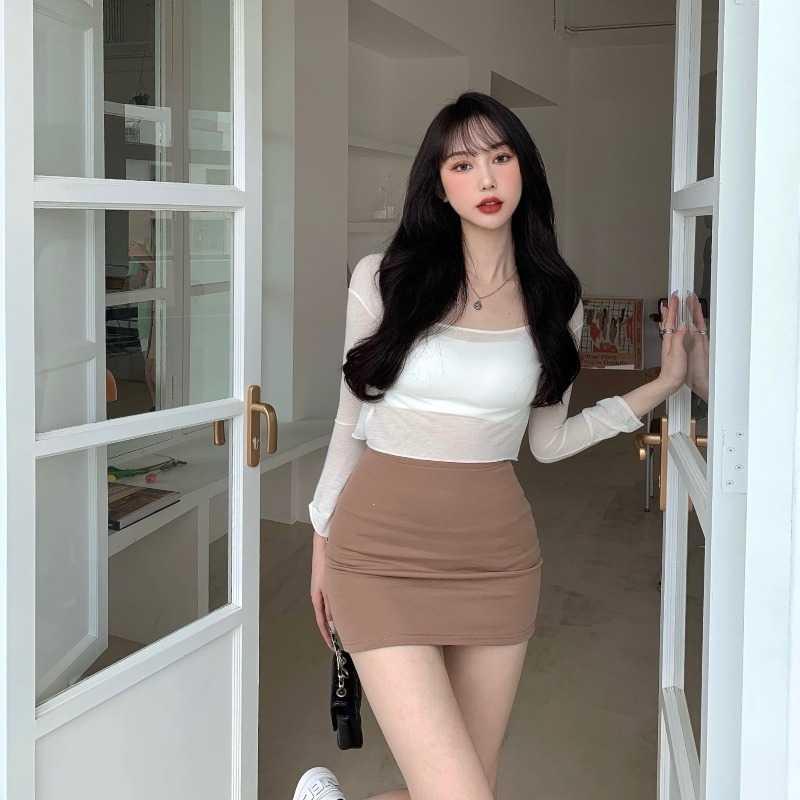 

Skirts Women Sexy Two Piece Crop 2021 Top And Skirt Set Pink Harajuku Korean Summer Office Suit Designer Sweet Kawaii Clothes, White bra